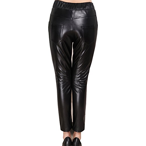 Humiture Lady’s Leather Pants genuine Sheepskin Leather Trousers 5529