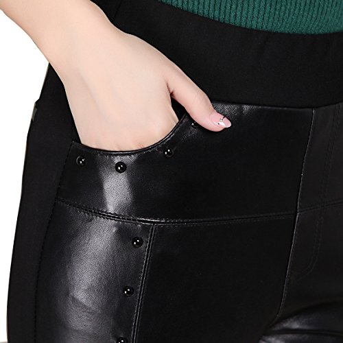 Genuine sheepskin Leather Sexy Lower Bottoms Trouser for Women ,Genuien Leather Pants5533