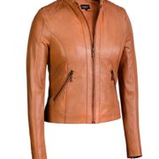 Women’s Moto Jacket from Soft Genuine Lambskin Leather