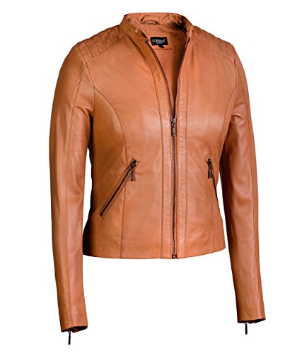 Women’s Moto Jacket from Soft Genuine Lambskin Leather