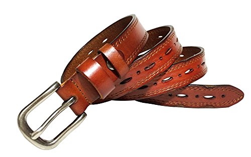 Louechy Women’s Soft Genuine Leather Belt Silvery Pin Buckle 6 Color