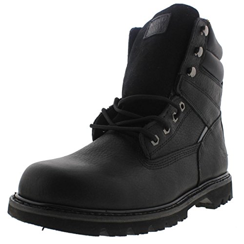 KINGSHOW Men’s 1312 7″ Premium Full-Grain Leather Plain Rubber Sole Soft Toe Work Boots