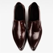 Fulinken Genuine Leather Men Slip on oxford Business Formal Shoes Dress Shoes