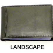 Black Leather Credit Card Holder Wallet 18 clear plastic pockets 4 Further Card Slots