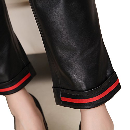 Humiture Lady’s Leather Pants genuine Sheepskin Leather Trousers 5528