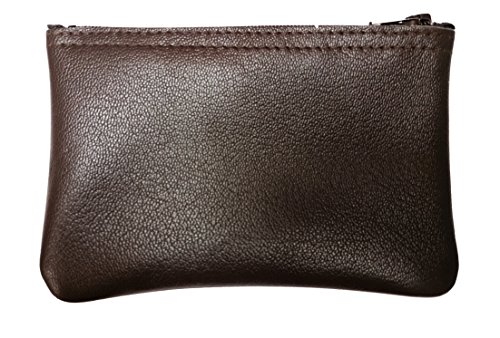 MJL Genuine Napa Leather coin purse. Buttery soft BROWN. Made in USA.