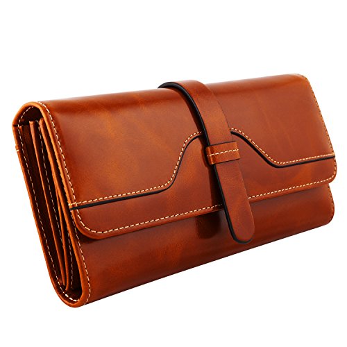 Kattee Vintage Women’s Genuine Leather Trifold Wallet