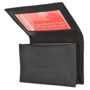 Marshal® RFID Blocking Mens Leather Expandable Business Card Case Wallet