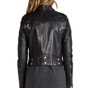 KBN Leather Women’s Genuine Lambskin biker Bomber Jacket Small Black