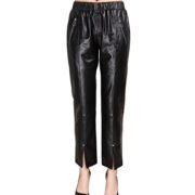 Humiture modern Lady’s Leather Pants genuine Sheepskin Leather Pants 5525
