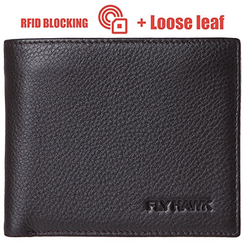 RFID Blocking Mens Leather Wellets for Mens Italian Handmade Genuine Bifold Wallet