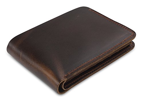 Secret Felicity Men’s Genuine Leather Bifold Wallet,Entirely Handmade (SF1001)