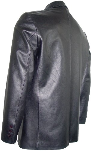 Paccilo 10211 Genuine Lambskin Leather Classic Blazer