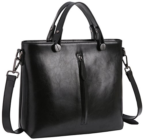 Heshe Women’s Leather Handbags Shoulder Bags Tote Bag Cross Body Purses for Ladies