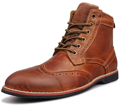 Kunsto Men’s Leather Lace up Dress Boot