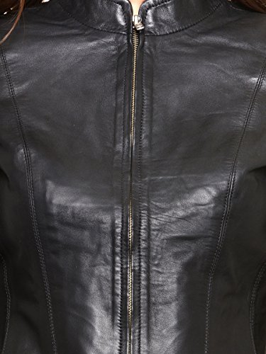 Teesort Genuine Sheepskin Leather Women’s Jacket-Black