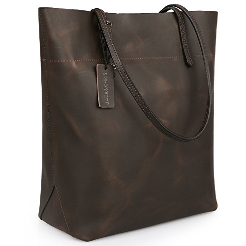 Jack&ChrisPerfect Ladies’ Genuine Leather Tote Bag Handbag Shoulder Bag,YSZ112