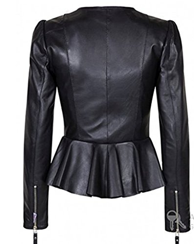 New Womens Genuine Sheep Leather Slim Fit Biker Jacket LFW354