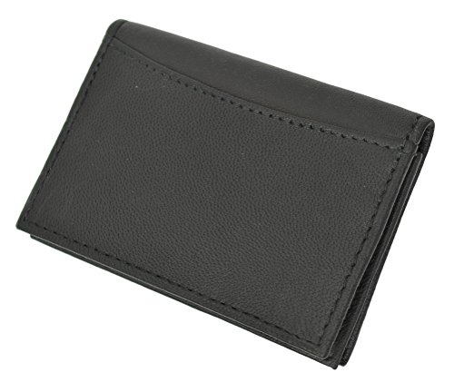 Marshal® RFID Blocking Mens Leather Expandable Business Card Case Wallet