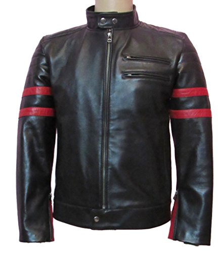 Paradigm men’s black genuine lambskin leather stylish jacket SL767
