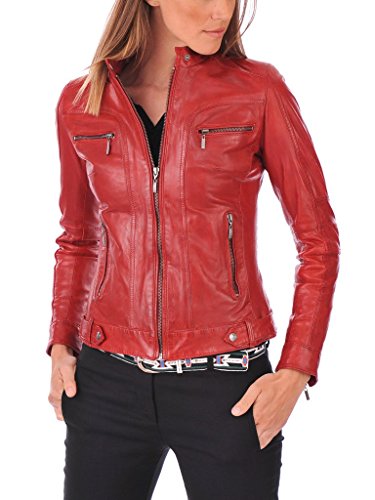 Silversoft Women’s Lambskin Leather Bomber Biker Jacket