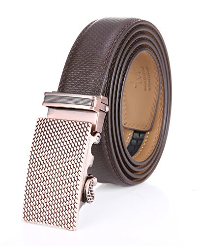 Marino Men’s Genuine Leather Ratchet Dress Belt with Automatic Buckle, Enclosed in an Elegant Gift Box