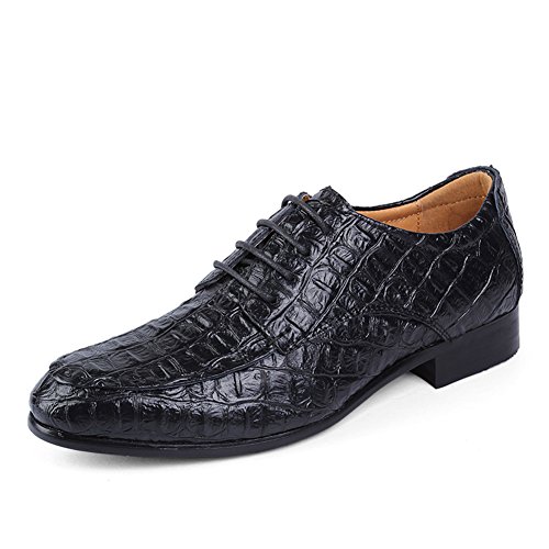 MVVT Men’s Crocodile Oxford Shoes Lace Up Dress Leather shoes