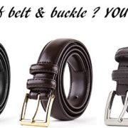 Men’s Classic Dress Leather Belt, Black & Brown Colors, Regular Big & Tall Sizes