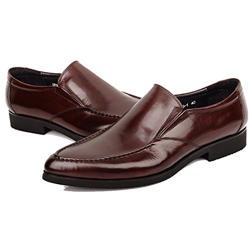 Fulinken Genuine Leather Men Slip on oxford Business Formal Shoes Dress Shoes