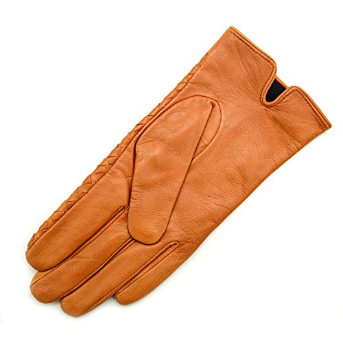 InlnDtor Nylon Lining Nappa Perforated Leather Gloves for Men Driving Working Gloves