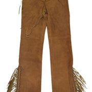 Polo Ralph Lauren Womens Western Fringe Indian Suede Leather Lace Pants Brown 4