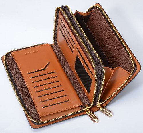 Teemzone Mens Stylish Business Genuine Leather Organizer Clutch Handbag Coin Wallet