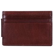 Banuce Genuine Leather Front Pocket Multi-Card Wallet with Magnetic Clip
