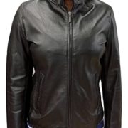 REED Women’s Moto Leather Fashion Jacket – Genuine Leather Coat