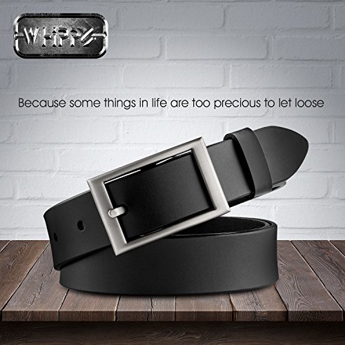 Women Leather Belt for Jean and Pants, Whippy 1.1″ Wide Ladies Designer Belt