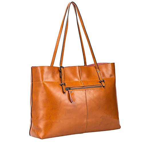S-ZONE Women’s Vintage Genuine Leather Tote Shoulder Bag Handbag