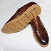 Caterinasara Genuine leather designer vintage flat pointed toe handmade brown oxford shoes for men