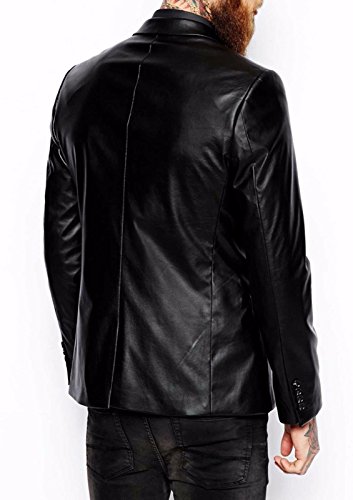 Royal Outfit Genuine Lambskin Leather Casual Blazer Coat – Black