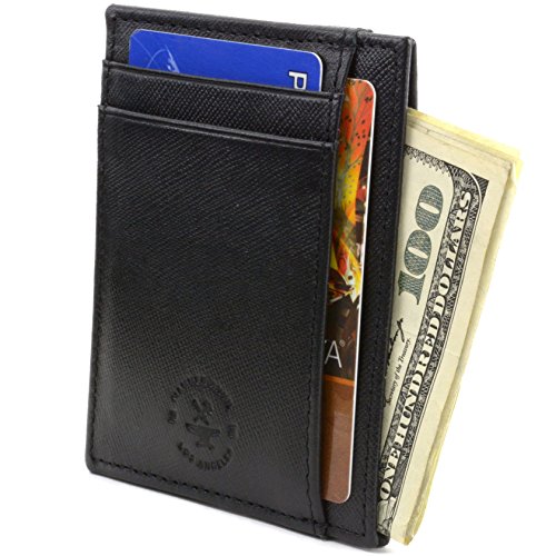 Hammer Anvil RFID Blocking Minimalist Genuine Leather Slim Front Pocket Wallet