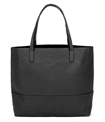 Overbrooke Large Vegan Leather Tote – Womens Slouchy Shoulder Bag with Open Top