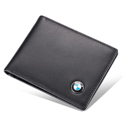 BMW Bifold Driver License Holder with a Front Card Slot – Genuine Leather