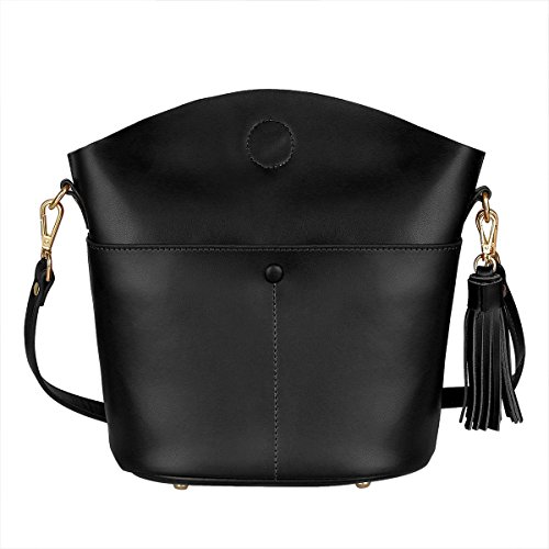 S-ZONE Women’s Cowhide Genuine Leather Small Purse Handbag Crossbody Shoulder Bag