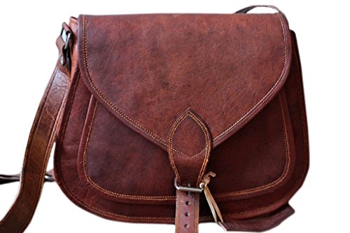 “SUPER SALE” 14″ Phoenix Craft Women’s Leather Purse Gypsy Bag Crossbody Women Handbag Shoulder Travel Satchel Tote Bag 14x10x4 Inches BrowN