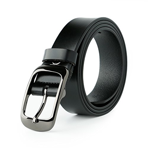 WERFORU Fashion Jeans Belt for Women Genuine Leather Strap for Dresses with Buckle