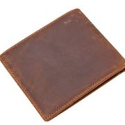 Iblue Men’s Vintage RFID Blocking Genuine Leather Slim Bifold Wallet Handmade #W8029